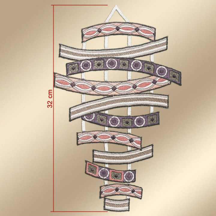 Fensterbild Tamaya Plauener Spitze pastell