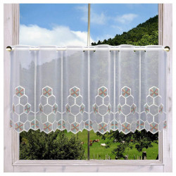 Scheibengardine Korana Regenbogen aus Plauener Spitze