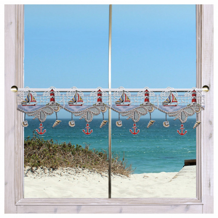 Feenhausgardine Meeresbrise - Maritime vogtländische Spitze