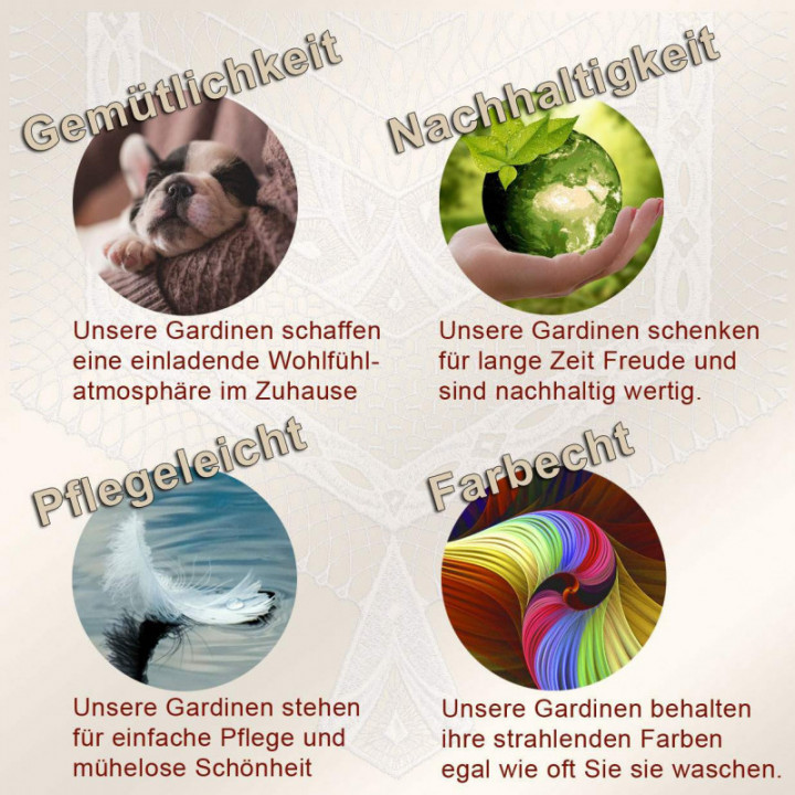 Feenhausgardine Meeresbrise - Maritime vogtländische Spitze