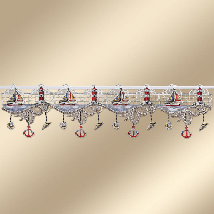 Feenhausgardine Meeresbrise - Maritime vogtländische Spitze