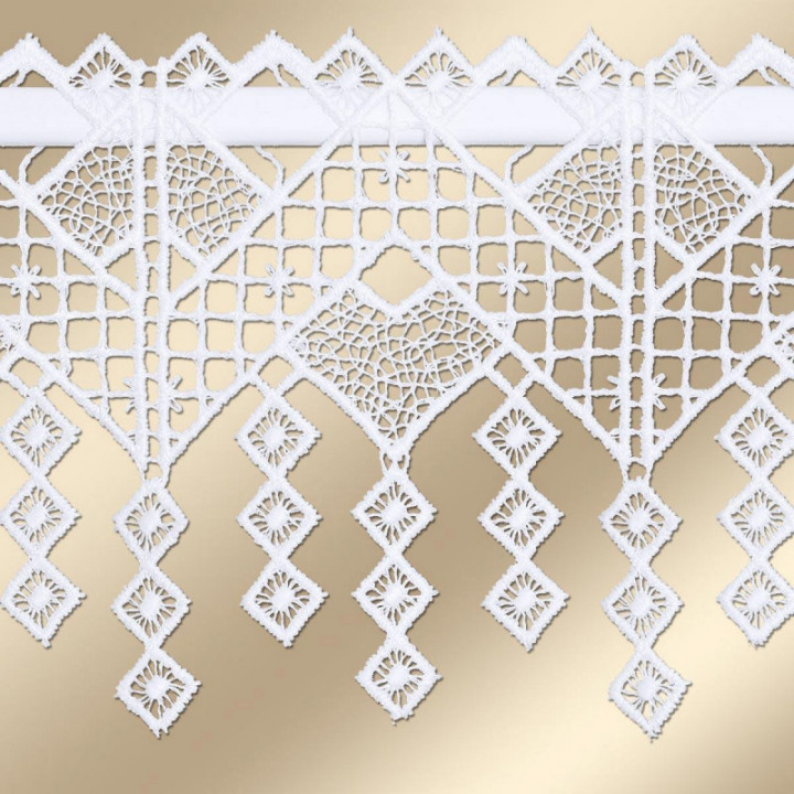 Moderne Feenhaus-Spitzenkante Edita Plauener Spitze 11 cm hoch