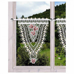 Scheibenhänger Viola im Sonnenschein groß Vogtländische Spitze 35 x 23 cm