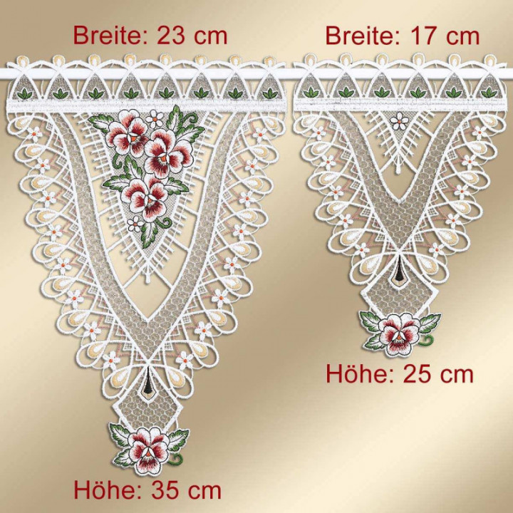 Scheibenhänger Viola im Sonnenschein Deko-Set Vogtländische Spitze