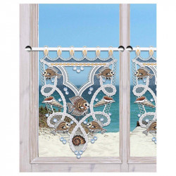 Scheibenhänger Zauberhafte Unterwasserwelt Vogtländische Spitze maritim 34 x 23 cm