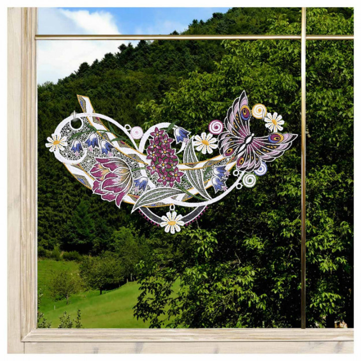 Fensterbild Frühlingssinfonie - Vogtländische Spitze - DSD