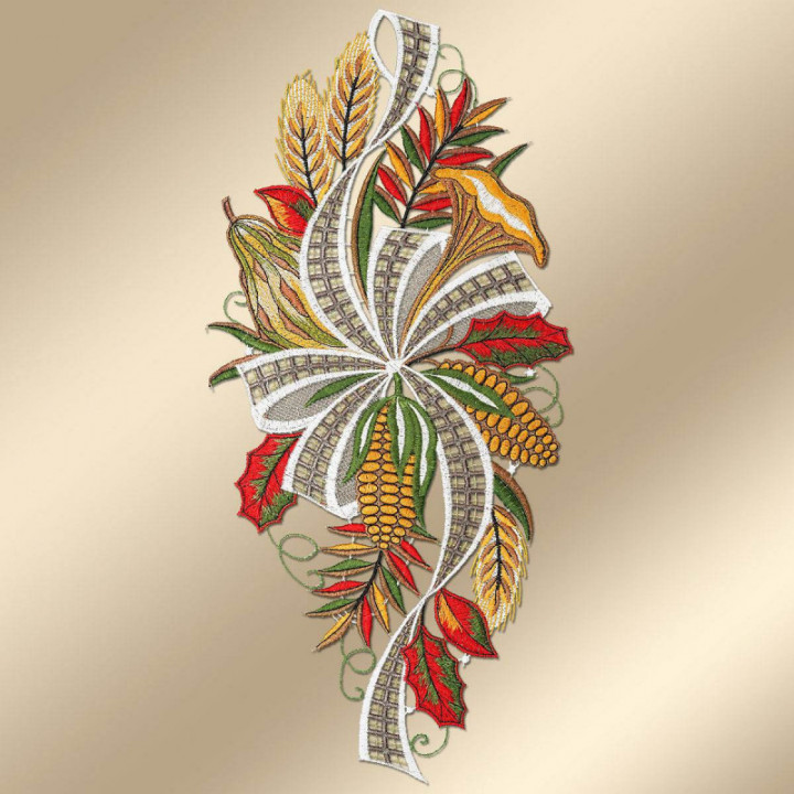 Fensterbild Erntedankfest Plauener Spitze braun