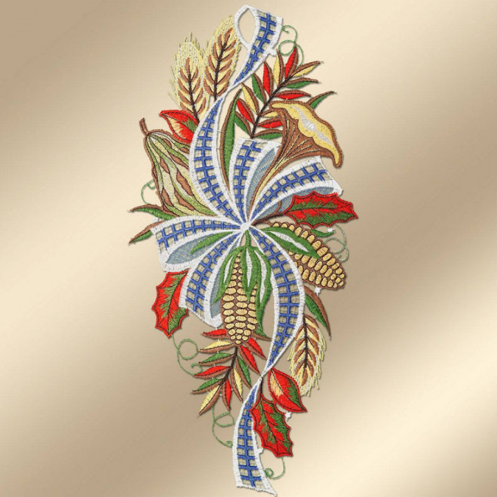 Fensterbild Erntedankfest Plauener Spitze blau