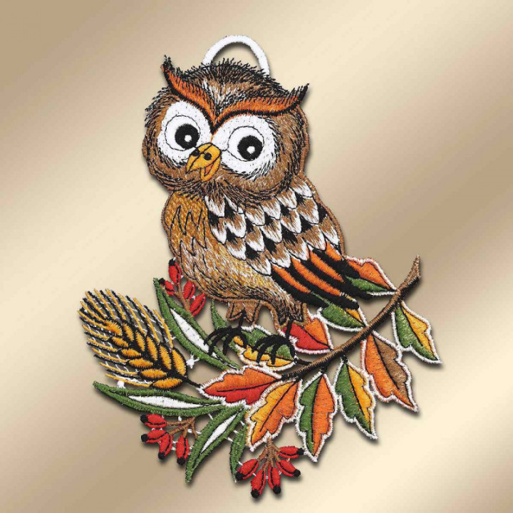 Fensterbild Herbsteule Plauener Spitze