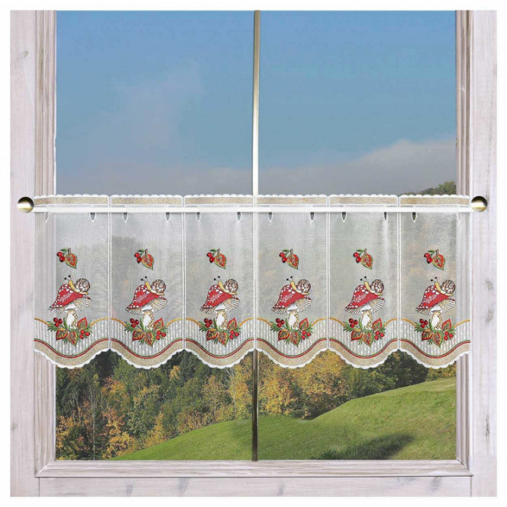 Scheibengardine Herbstzeit - Plauener Spitze - Design-Studio-Drechsler