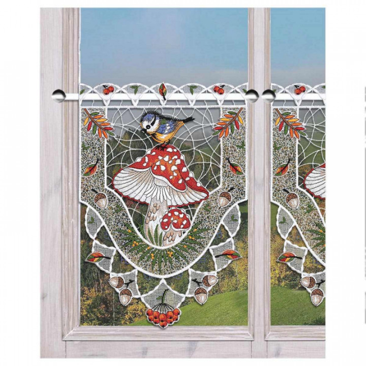 Scheibenhänger Herbstwald mit Fliegenpilz Echte Plauener Spitze