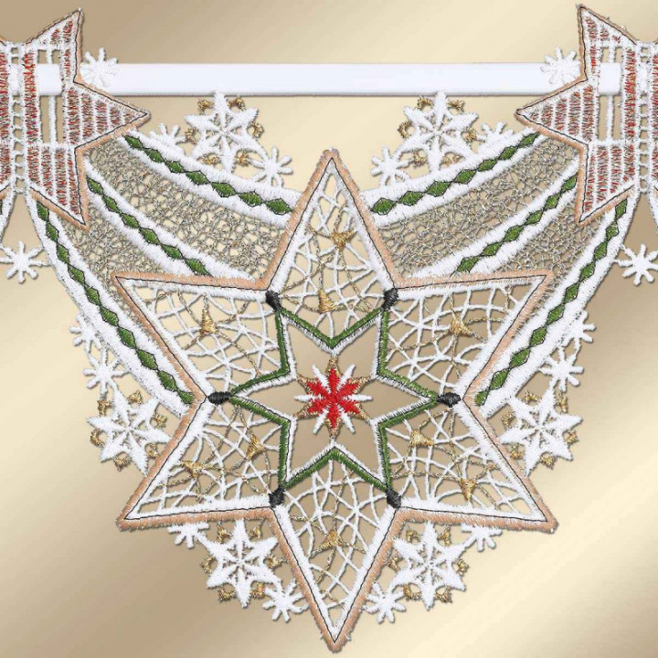 Feengardine Scheibenhänger Sternenglanz Plauener Spitze 20 cm hoch