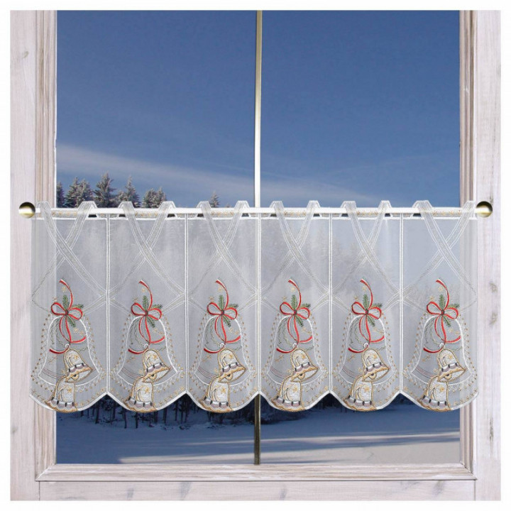 Bestickter Scheibenhänger Kling Glöckchen Plauener Spitze