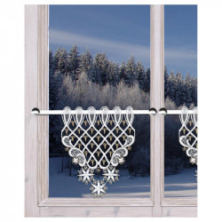 Scheibenhänger Weihnachtsträumerei mit Stern Echte Plauener Spitze