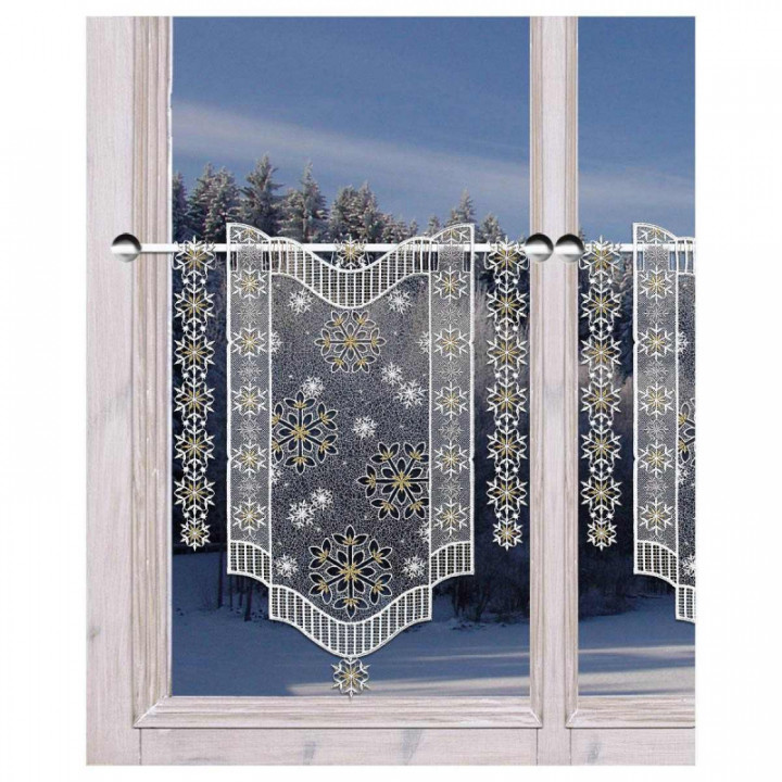 Scheibenhänger Leise rieselt der SchneePlauener Spitze Deko-Set