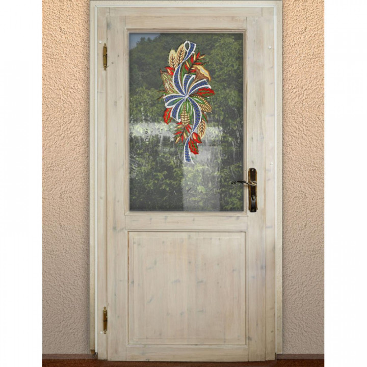 Fensterbild Erntedankfest Plauener Spitze blau