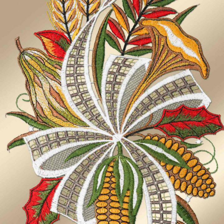 Fensterbild Erntedankfest Plauener Spitze braun