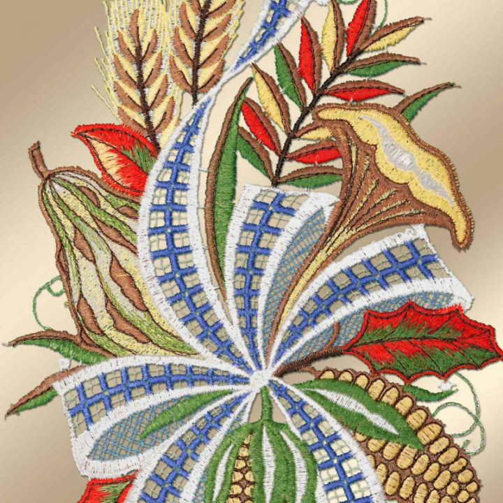 Fensterbild Erntedankfest Plauener Spitze blau