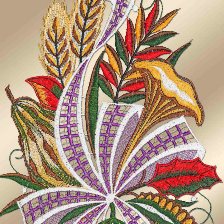 Fensterbild Erntedankfest Plauener Spitze lila