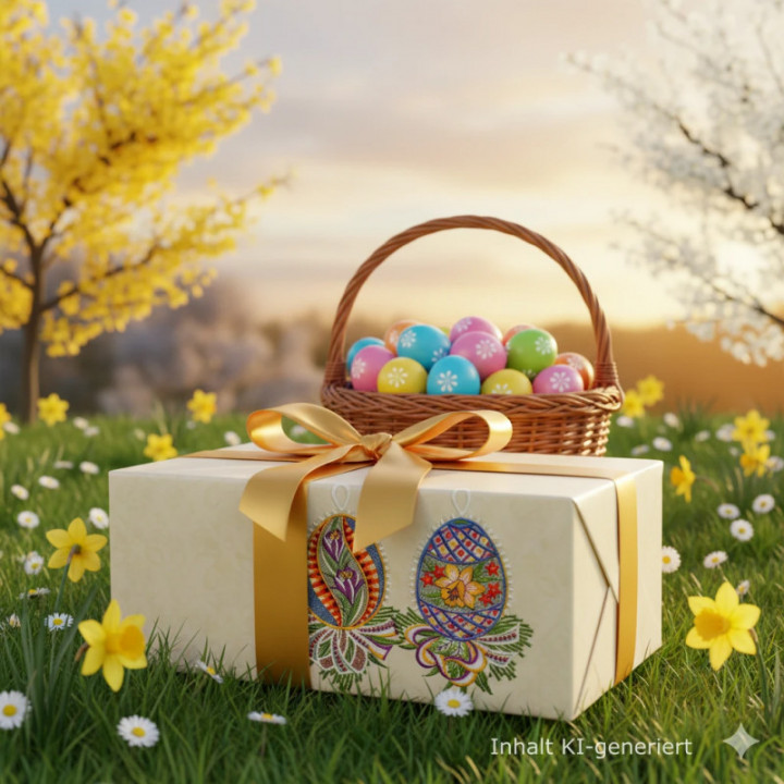 Fensterbilder-Set Ostereier - Plauener Spitze - Krokus & Narzisse