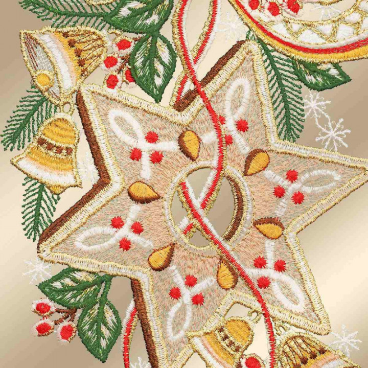 Winter-Fensterbild Lebkuchen Plauener Spitze