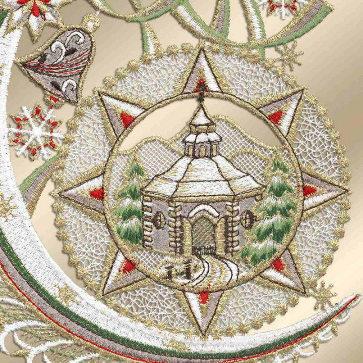 Fensterbild Mondkapelle Plauener Spitze grau