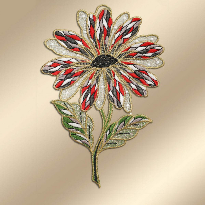 Blumen-Fensterbild Antonia klein Plauener Spitze