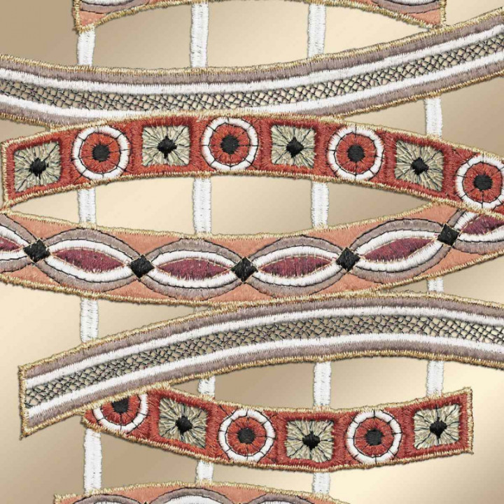 Fensterbild Tamaya Plauener Spitze braun