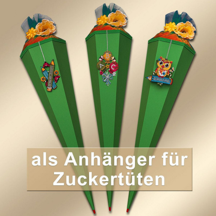 Geschenk-Anhänger Schulkind 3er Set Plauner Spitze