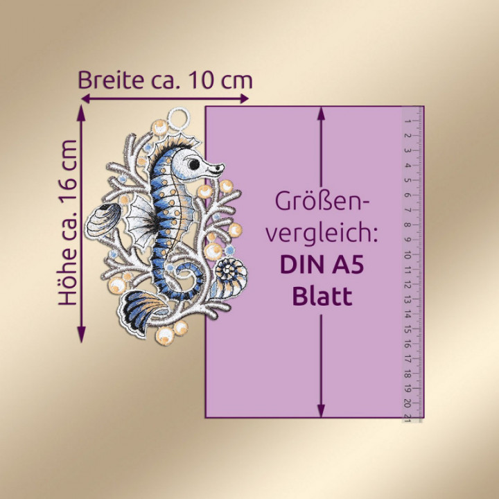 Fensterbilder Seepferdchen und Seestern Vogtländische Spitze maritim