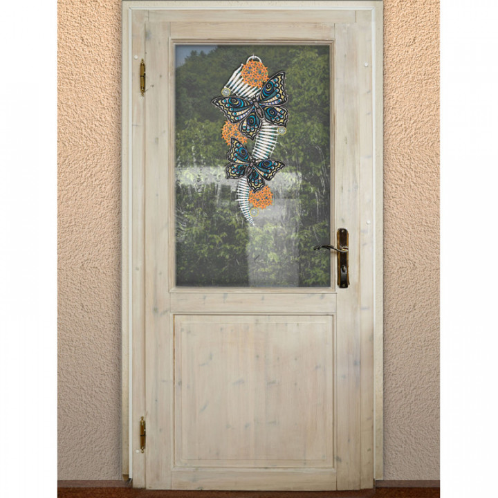 Fensterbild Schmetterlinge - Vogtländische Spitze - Design Drechsler