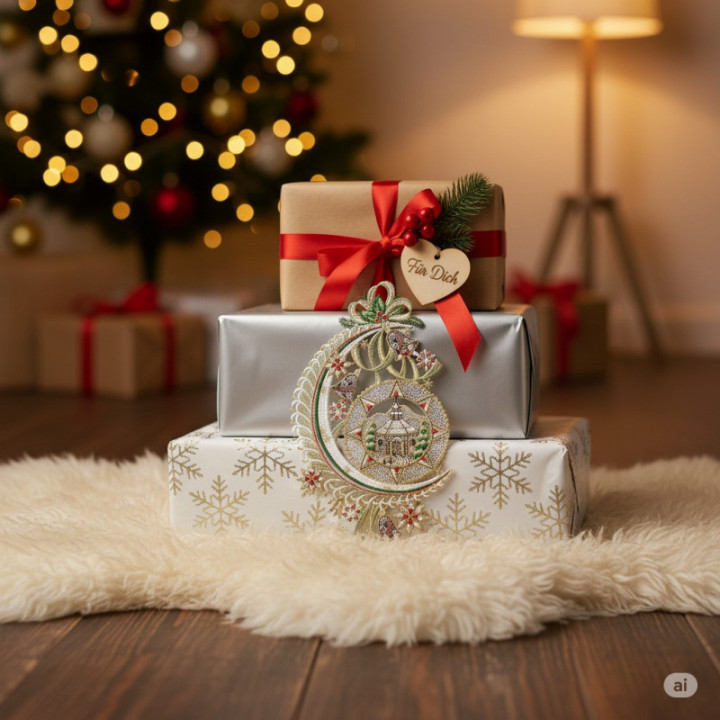 Fensterbild Mondkapelle Plauener Spitze grau