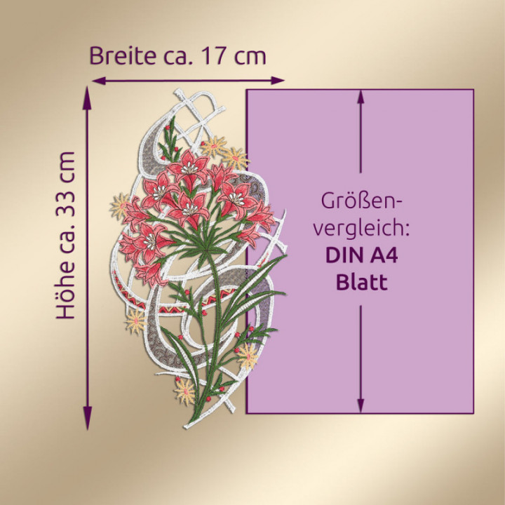 Fensterbild Allium rosa - Vogtländische Spitze - Landhaus-Deko