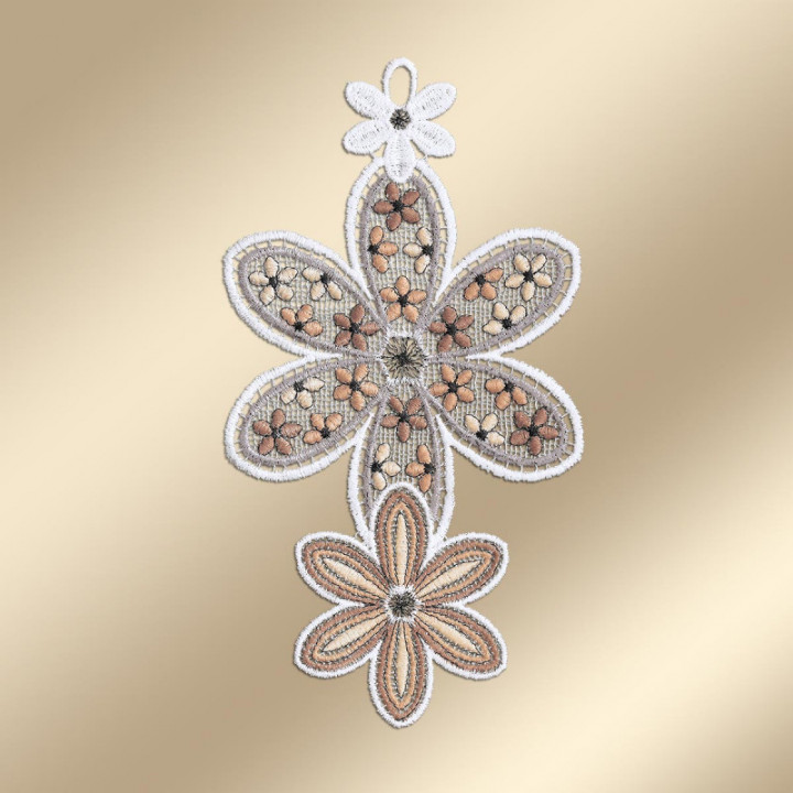 Fensterbild Blütenzauber - Plauener Spitze - Design-Studio Drechsler