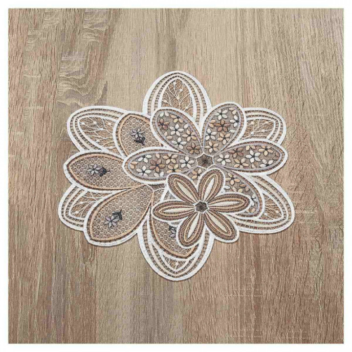 Deckchen Blütenzauber aus Echter Plauener Spitze Tischdecke