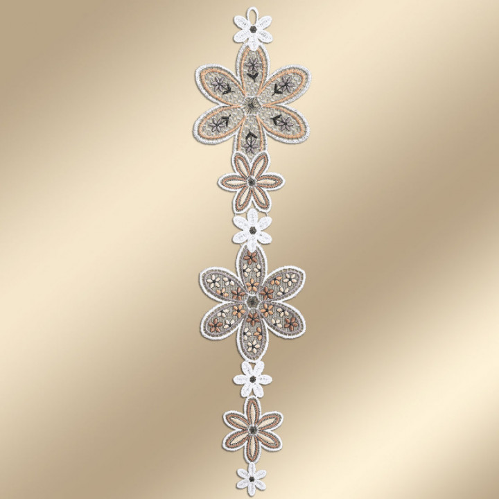 Girlande Blütenzauber - Fensterbild Echte Plauener Spitze - Design-Studio-Drechsler.