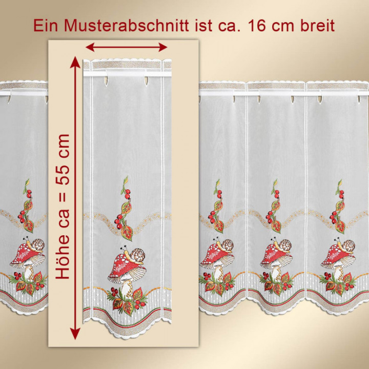 Scheibengardine Herbstzeit - Plauener Spitze - Design-Studio-Drechsler