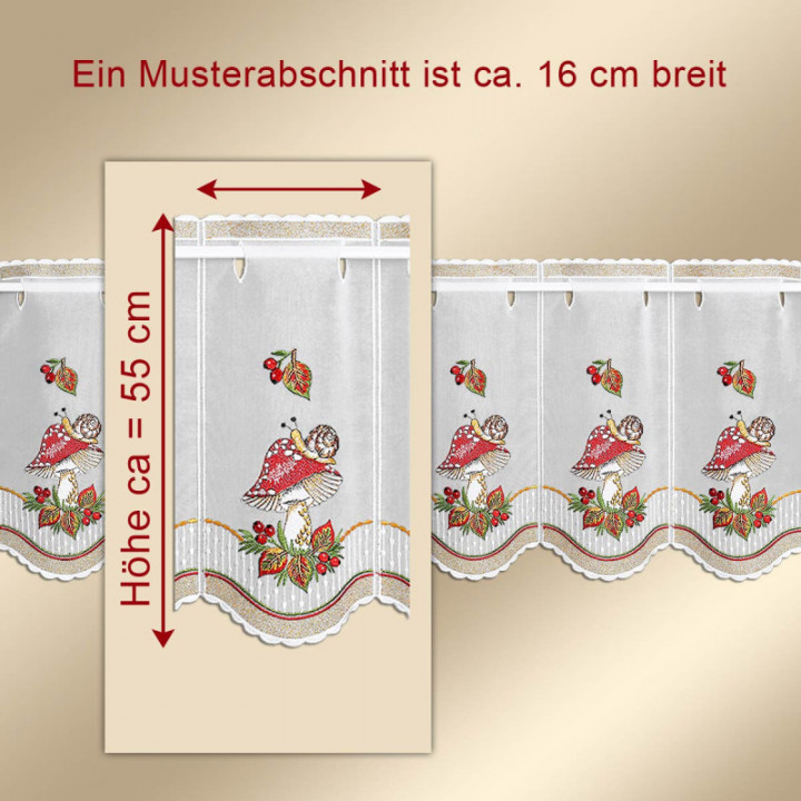 Scheibengardine Herbstzeit - Plauener Spitze - Design-Studio-Drechsler