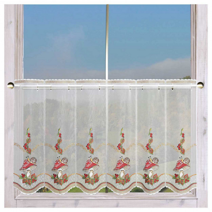 Scheibengardine Herbstzeit - Plauener Spitze - Design-Studio-Drechsler