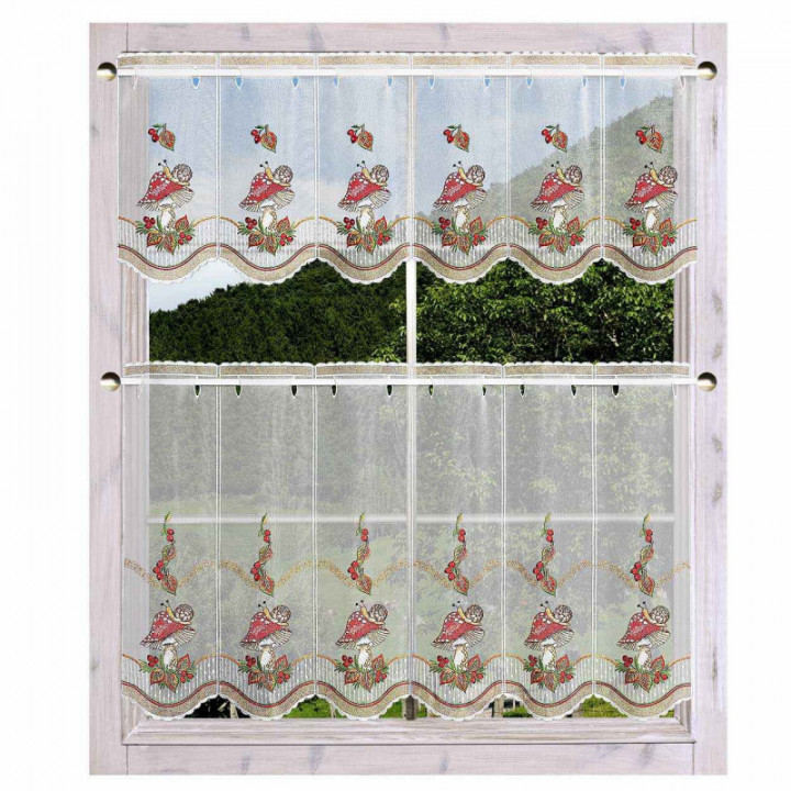 Scheibengardine Herbstzeit - Plauener Spitze - Design-Studio-Drechsler