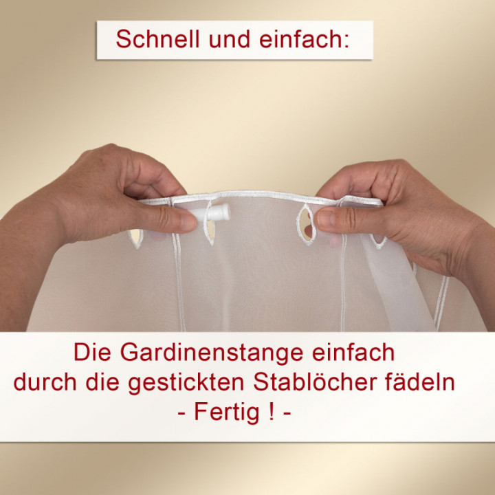 Scheibengardine Zitronen - Vogtländische Spitze - Design-Drechsler