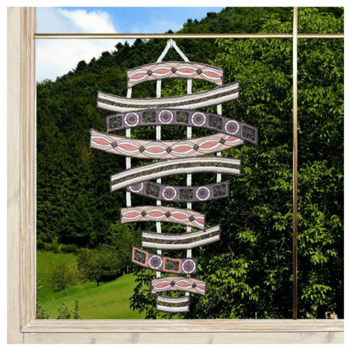 Fensterbild Tamaya Plauener Spitze pastell