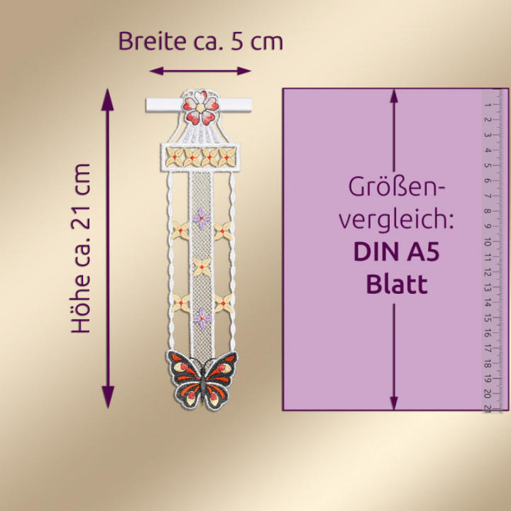 Girlande Frühlingswiese - Schmetterling - Plauener Spitze